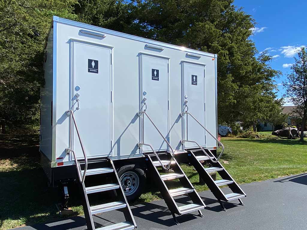 Deluxe portable restroom rentals